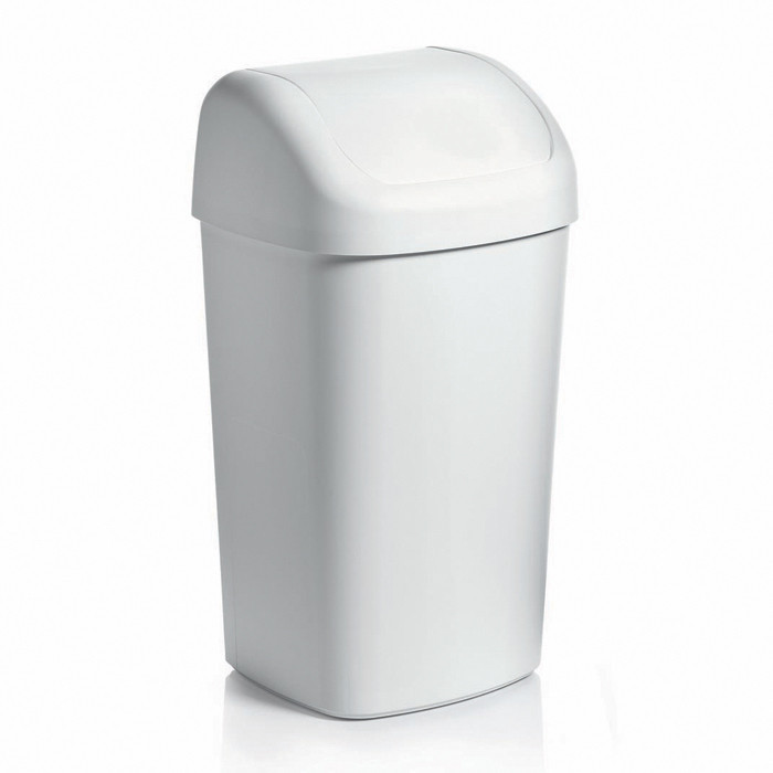 POUB PLAST 10L COUV BASCUL BLC